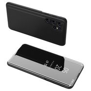 Clear View Case for Samsung S24 Ultra with flap - black, Hurtel