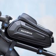 Rockbros B68-1 frame-mounted bicycle bag with phone pocket, 1.7l, black, Rockbros