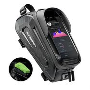 Rockbros B68 bicycle bag for armored frame with phone pocket and cover 1.7l - black, Rockbros