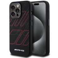 AMG Silicone Large Rhombuses Pattern MagSafe case for iPhone 15 Pro - black, Mercedes