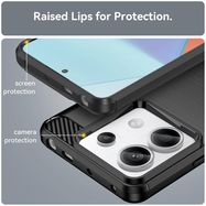 Carbon Case for Xiaomi Redmi Note 13 Pro+ - black, Hurtel