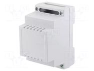 Enclosure: for DIN rail mounting; Y: 89mm; X: 53mm; Z: 65mm; ABS KRADEX