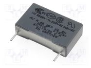 Capacitor: polypropylene; X2; R46; 22nF; 18x5x11mm; THT; ±20%; 15mm KEMET