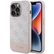 Guess 4G Stripe Collection case for iPhone 15 Pro - pink, Guess