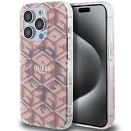 Guess IML GCube MagSafe case for iPhone 15 Pro - pink, Guess