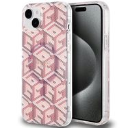 Guess IML GCube MagSafe case for iPhone 15 / 14 / 13 - pink, Guess