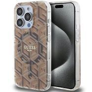 Guess IML GCube MagSafe case for iPhone 15 Pro Max - brown, Guess