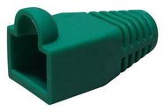 STRAIN RELIEF BOOT, 1POS, PVC, GREEN