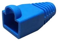 STRAIN RELIEF BOOT, 1POS, PVC, BLUE