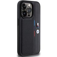 BMW Perforated Tricolor Line case for iPhone 15 Pro Max - black, BMW