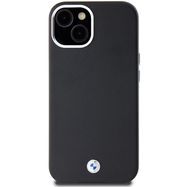 BMW Signature Wrapped Metal MagSafe case for iPhone 15 Plus / 14 Plus - black, BMW