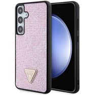 Guess Rhinestone Triangle case for Samsung Galaxy S24+ - pink, Guess