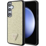 Guess Rhinestone Triangle case for Samsung Galaxy S24 - gold, Guess