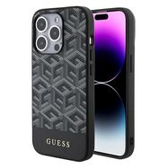 Guess GCube Stripes MagSafe case for iPhone 15 Pro Max - black, Guess