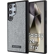 Karl Lagerfeld Rhinestone Metal Logo case for Samsung Galaxy S24 Ultra - silver, Karl Lagerfeld