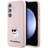 Karl Lagerfeld Silicone Choupette case for Samsung Galaxy S24+ - pink, Karl Lagerfeld