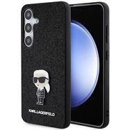 Karl Lagerfeld Fixed Glitter Ikonik Logo Metal Pin case for Samsung Galaxy S24 - black, Karl Lagerfeld
