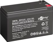 GO12-9 (9000 mAh, 12 V), black - Faston (4.8mm) lead acid battery, BattG