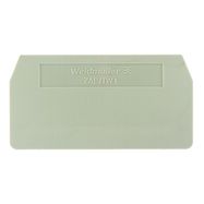 Partition plate (terminal), End and intermediate plate, 59.5 mm x 30.5 mm, dark beige Weidmuller