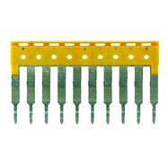 Cross-connector (terminal), Plugged, Number of poles: 10, Pitch in mm: 5.10, Insulated: Yes, 24 A, yellow Weidmuller