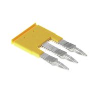 Cross-connector (terminal), Plugged, Number of poles: 3, Pitch in mm: 6.10, Insulated: Yes, 32 A, yellow Weidmuller