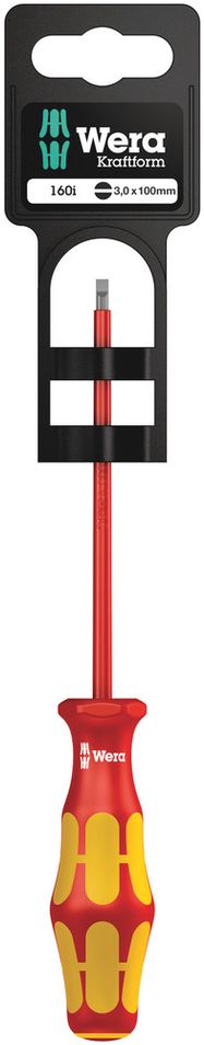 160 i SB VDE Insulated screwdriver for slotted screws, 1 x 0.5x3.0x100, Wera
