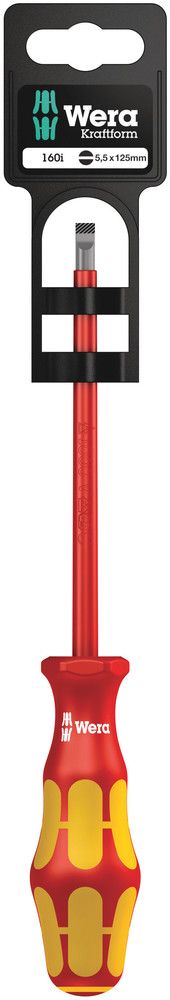 160 i SB VDE Insulated screwdriver for slotted screws, 1 x 1.0x5.5x125, Wera