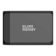 Silver Monkey SMA151 130W GaN charger 3xUSB-C PD USB-A QC 3.0 with detachable power cable - black, Silver Monkey