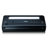 Vacuum sealer with integrated roll holder and integrated cutter Black