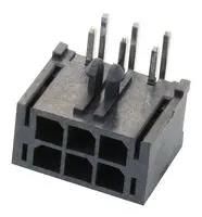 HEADER, 3MM, DUAL, R/A, PEG, 6WAY