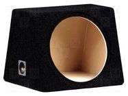 Car loudspeaker enclosure; MDF; black; 380mm; Grooving: 392mm BASSER