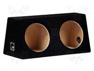 Car loudspeaker enclosure; MDF; black; 300mm; Grooving: 322mm BASSER