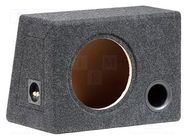 Car loudspeaker enclosure; MDF; black melange; textil; 250mm BASSER