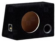 Car loudspeaker enclosure; MDF; black; 250mm; Grooving: 272mm BASSER