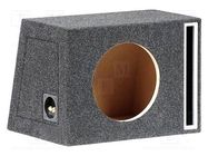 Car loudspeaker enclosure; MDF; black melange; textil; 250mm BASSER