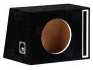 Car loudspeaker enclosure; MDF; black; textil; 250mm; Øhole: 232mm BASSER