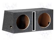 Car loudspeaker enclosure; MDF; black melange; textil; 300mm BASSER