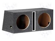 Car loudspeaker enclosure; MDF; black melange; 300mm; 50+50l BASSER