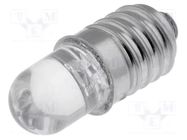 LED lamp; white; E10; 12VDC; 90mW; 30° OPTOSUPPLY