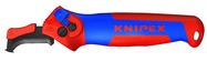 KNIPEX 16 50 145 SB Stripping Knife with guide shoe and ratchet function with multi-component grips 146 mm