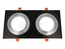 LED line® downlight aluminium AR111 square adjustable black x2