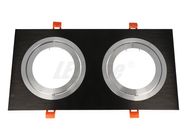 LED line® downlight aluminium AR111 square adjustable black x2