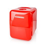 Portable Mini Fridge | 6 cans / 4 l capacity | 100-240 V / 12 V | Heating / Cooling function | Carrying handle | Red