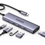 HUB Ugreen CM511 15597 5in1 USB-C - USB-C PD / HDMI / 3x USB-A 3.0 - gray, Ugreen