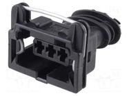 Connector: automotive; plug; female; JPT; PIN: 3; for cable; black TE Connectivity