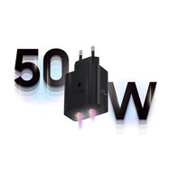 Samsung Power Adapter Duo EP-T5020XBEGEU network charger 2x USB-C 50W - black, Samsung