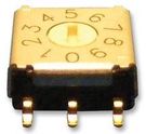 SWITCH, ROTARY, 10WAY, 3X3, TOP, SMD