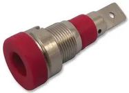 SOCKET, 4MM, RED
