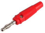 BANANA PLUG, 16A, 4MM, CABLE, RED