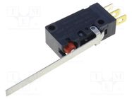 Microswitch SNAP ACTION; 0.1A/125VAC; 0.1A/30VDC; with lever OMRON Electronic Components